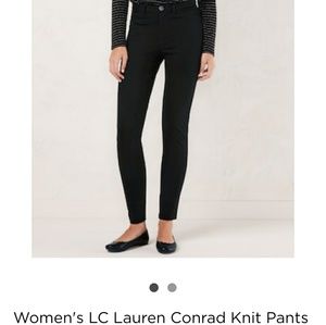LC by Lauren Conrad Knit Pants in Black
